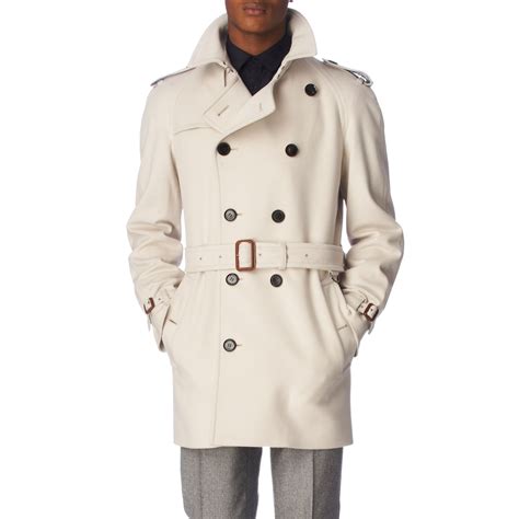 burberry white trench coat sale|Burberry trench coat men outlet.